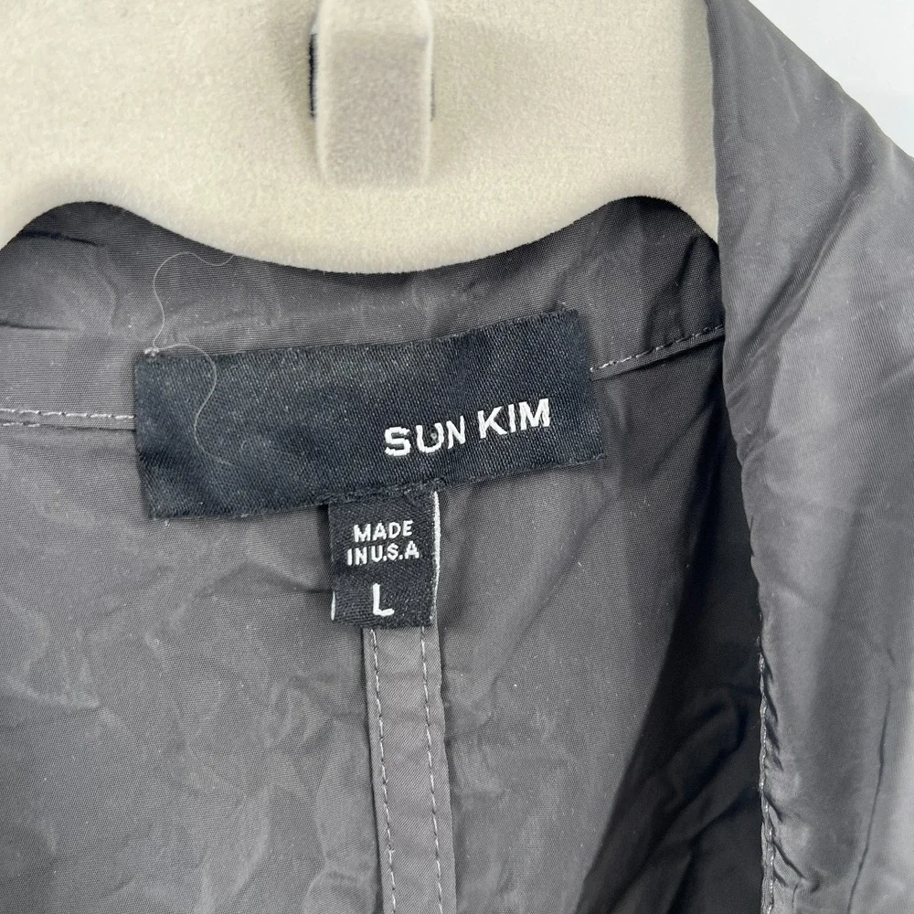 Sun Kim crinkle blazer windbreaker jacket lagenlook‎ boyfriend quiet luxury  L